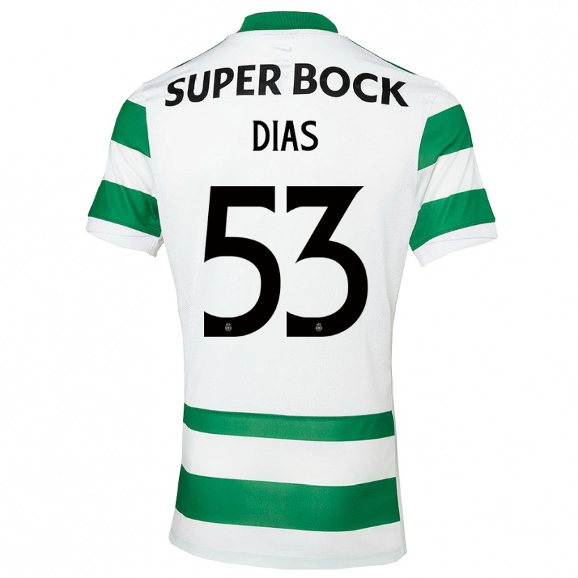 Danxen Kinder Rodrigo Dias #53 Grün Weiß Heimtrikot Trikot 2025/26 T-Shirt Schweiz