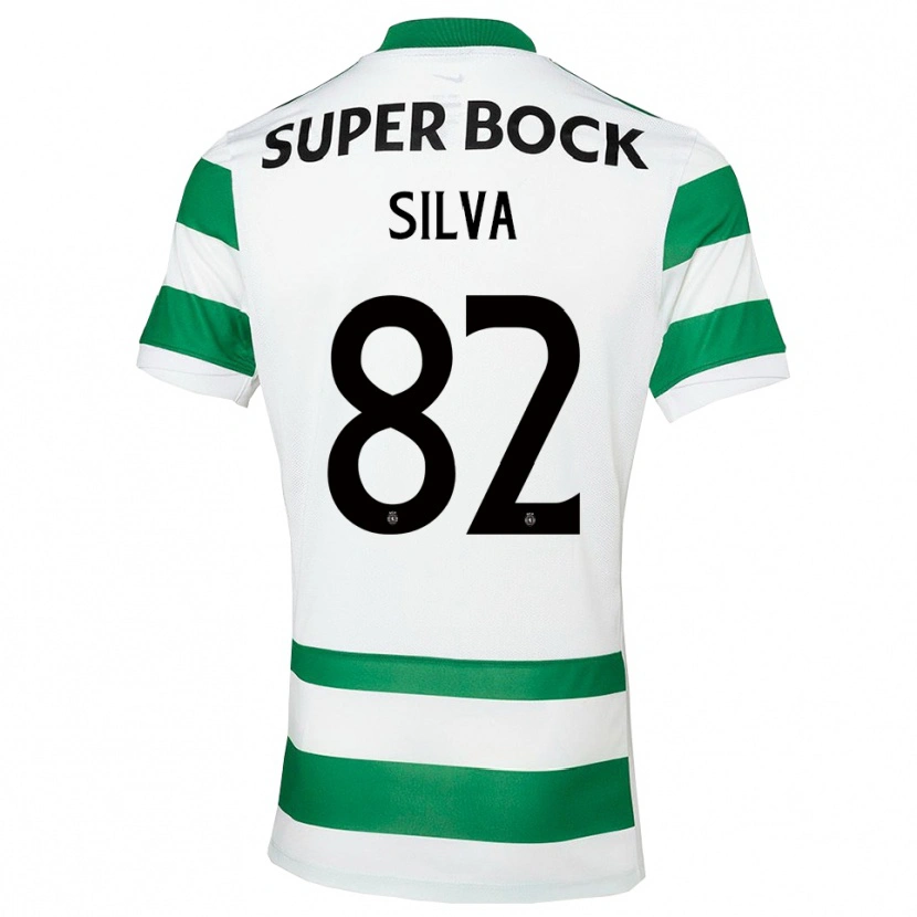 Danxen Kinder Gabriel Silva #82 Grün Weiß Heimtrikot Trikot 2025/26 T-Shirt Schweiz