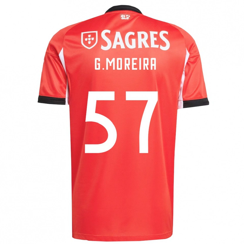Danxen Kinder Gonçalo Moreira #57 Rot Weiß Heimtrikot Trikot 2025/26 T-Shirt Schweiz