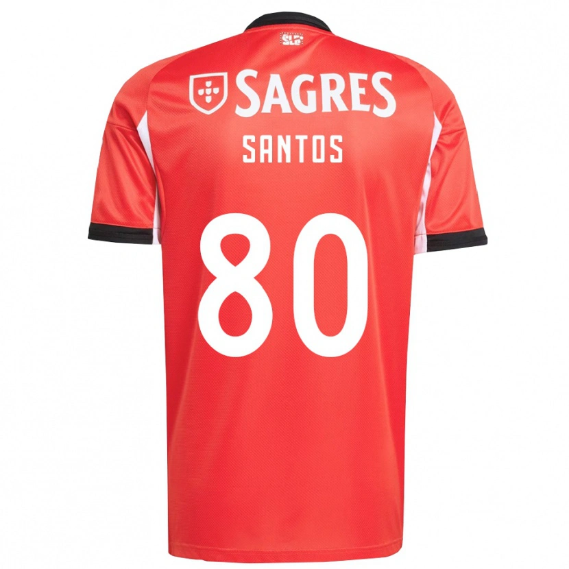 Danxen Kinder Pedro Santos #80 Rot Weiß Heimtrikot Trikot 2025/26 T-Shirt Schweiz