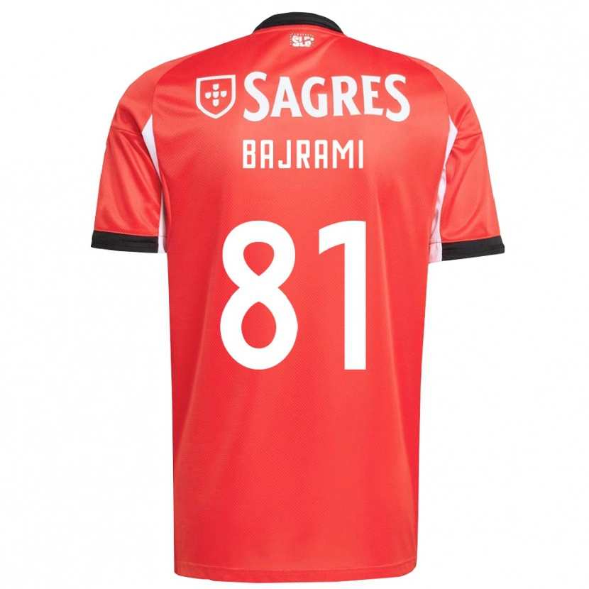 Danxen Kinder Adrian Bajrami #81 Rot Weiß Heimtrikot Trikot 2025/26 T-Shirt Schweiz