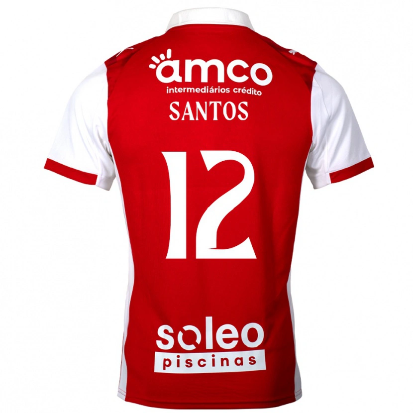 Danxen Kinder Matheus Santos #12 Rot Weiß Heimtrikot Trikot 2025/26 T-Shirt Schweiz
