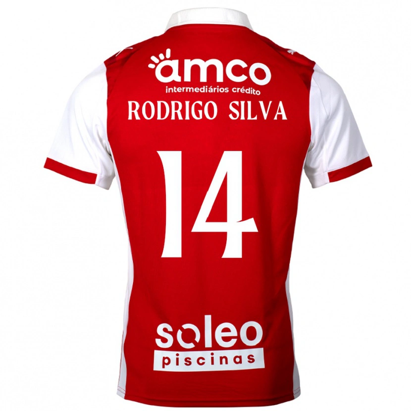 Danxen Kinder Rodrigo Silva #14 Rot Weiß Heimtrikot Trikot 2025/26 T-Shirt Schweiz