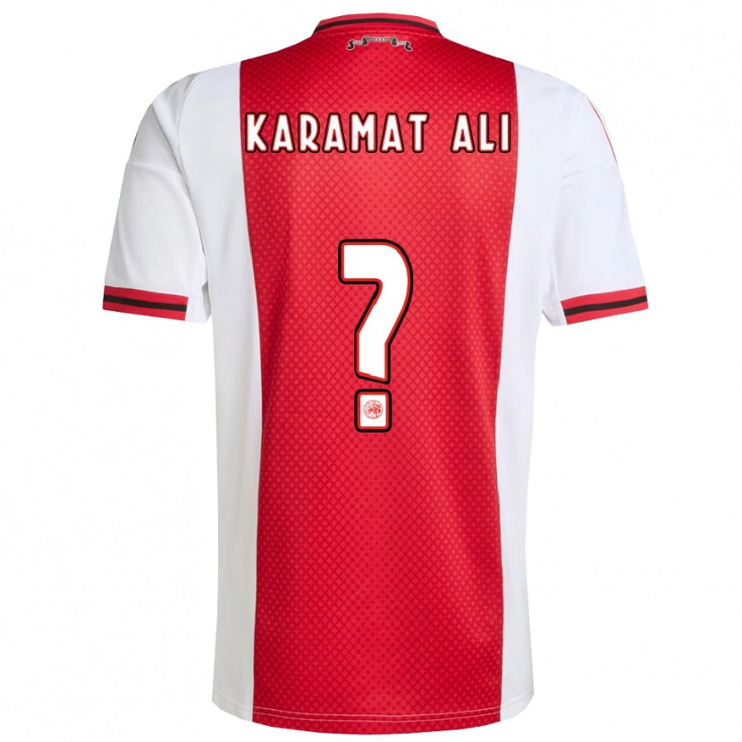 Danxen Kinder Yaïr Karamat Ali #0 Rot Weiß Heimtrikot Trikot 2025/26 T-Shirt Schweiz