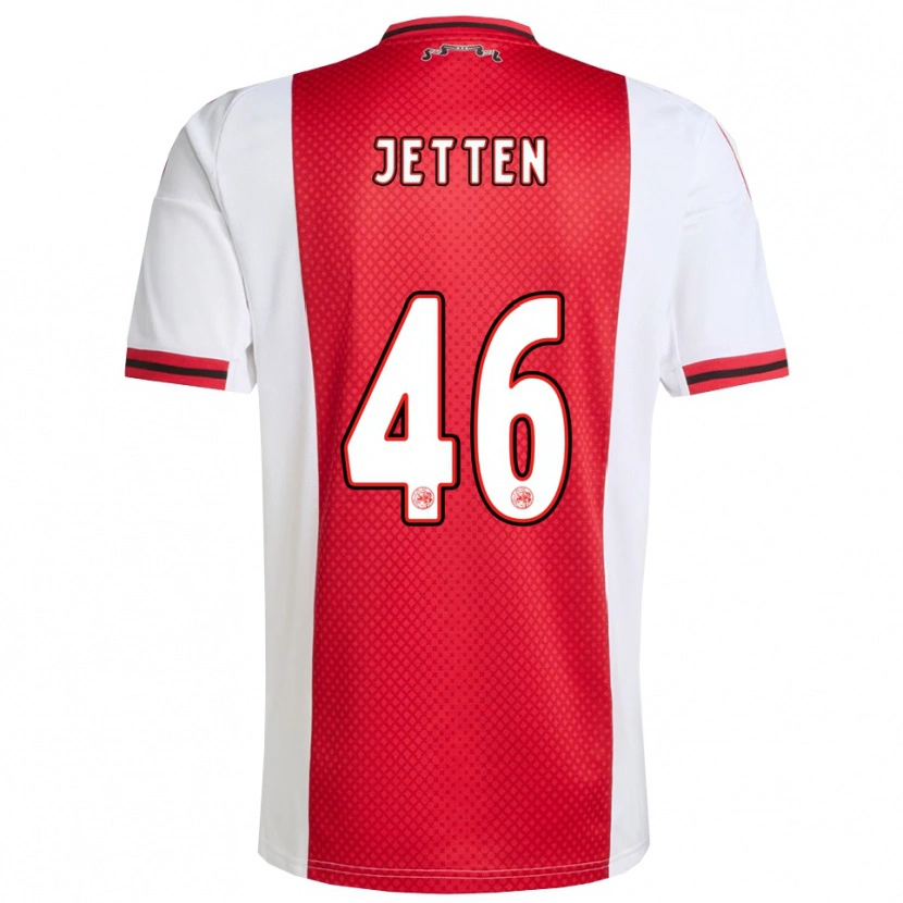 Danxen Kinder Lucas Jetten #46 Rot Weiß Heimtrikot Trikot 2025/26 T-Shirt Schweiz
