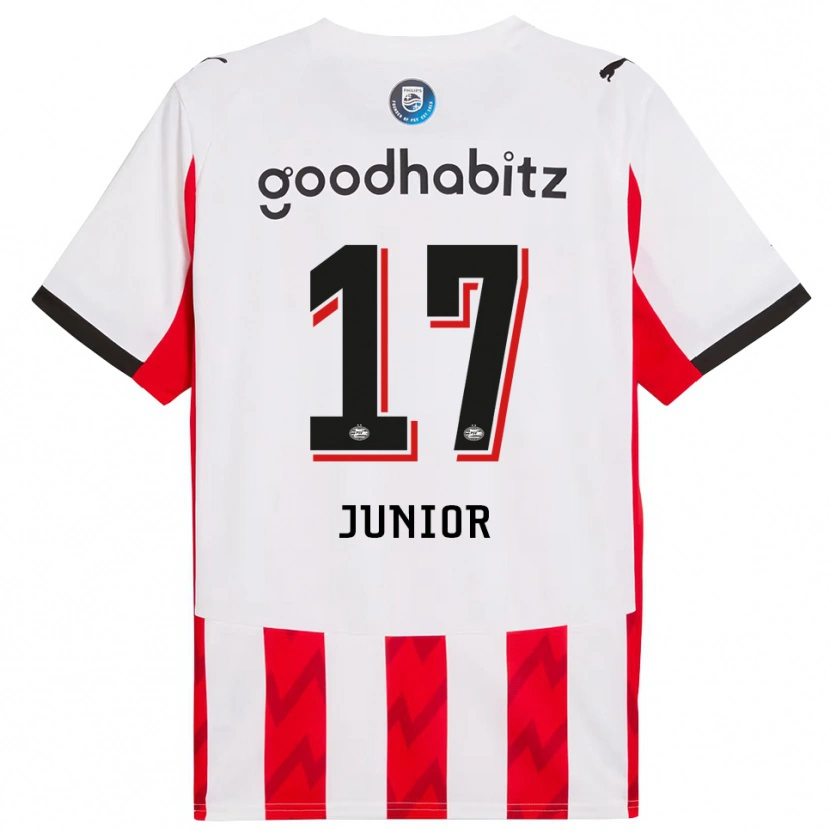 Danxen Kinder Mauro Júnior #17 Rot Weiß Heimtrikot Trikot 2025/26 T-Shirt Schweiz