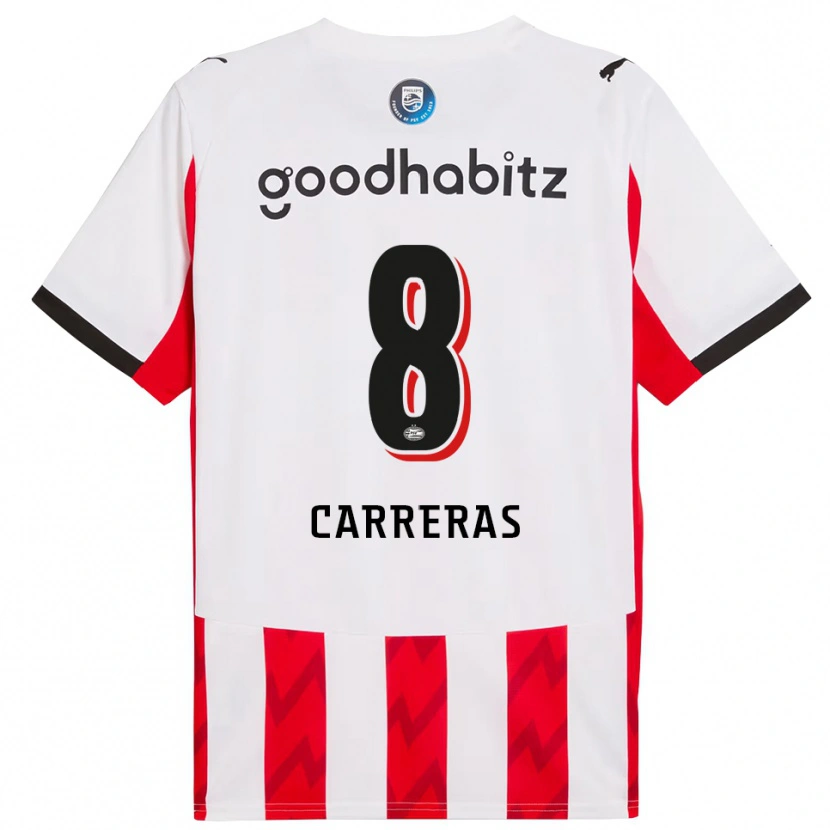 Danxen Kinder Georgina Carreras #8 Rot Weiß Heimtrikot Trikot 2025/26 T-Shirt Schweiz