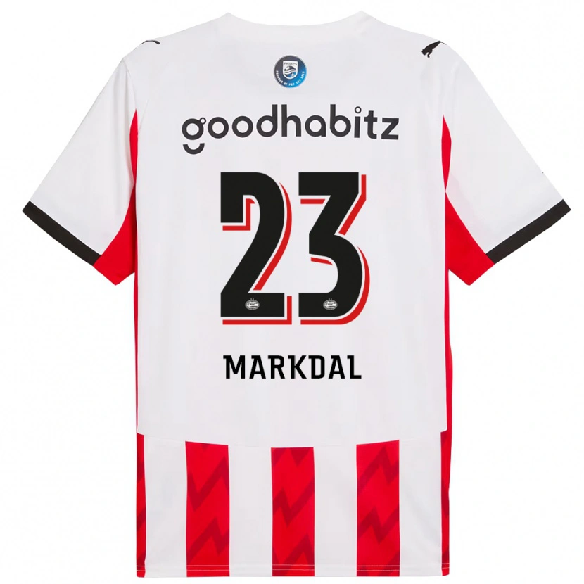 Danxen Kinder Mikkel Markdal #23 Rot Weiß Heimtrikot Trikot 2025/26 T-Shirt Schweiz