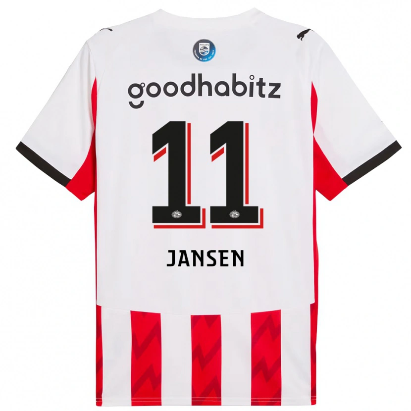 Danxen Kinder Renate Jansen #11 Rot Weiß Heimtrikot Trikot 2025/26 T-Shirt Schweiz