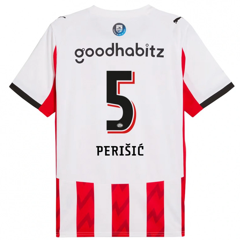 Danxen Kinder Ivan Perišić #5 Rot Weiß Heimtrikot Trikot 2025/26 T-Shirt Schweiz