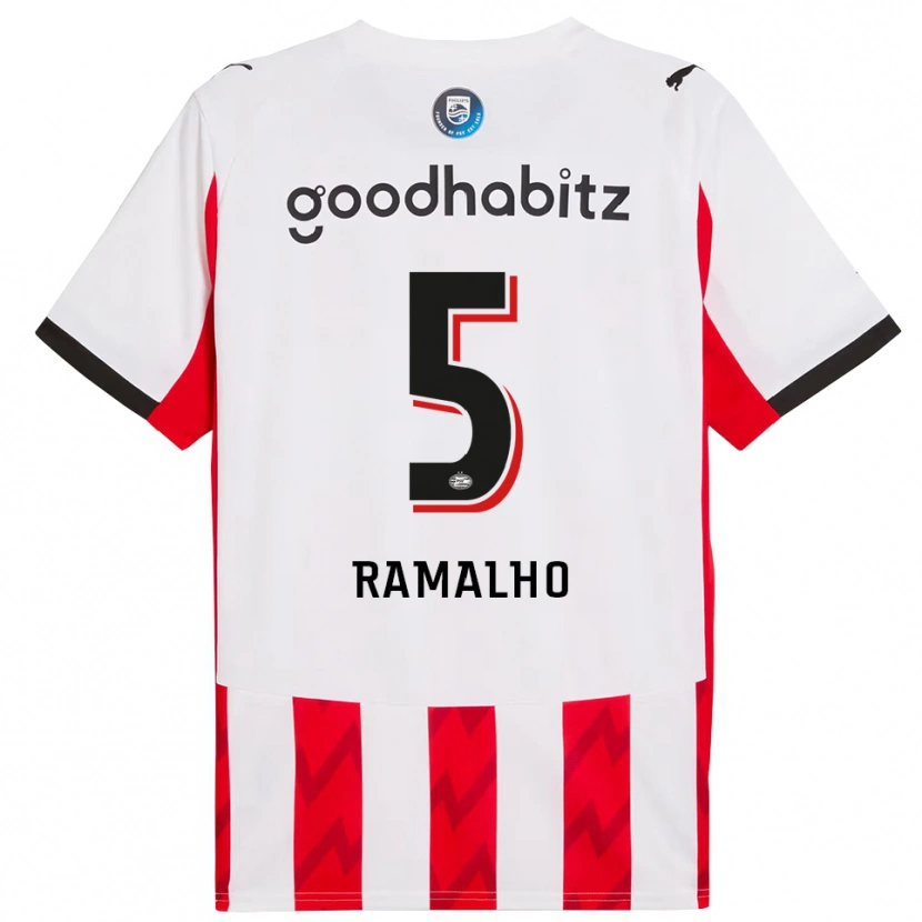 Danxen Kinder Andre Ramalho #5 Rot Weiß Heimtrikot Trikot 2025/26 T-Shirt Schweiz