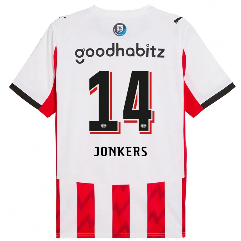 Danxen Kinder Brent Jonkers #14 Rot Weiß Heimtrikot Trikot 2025/26 T-Shirt Schweiz