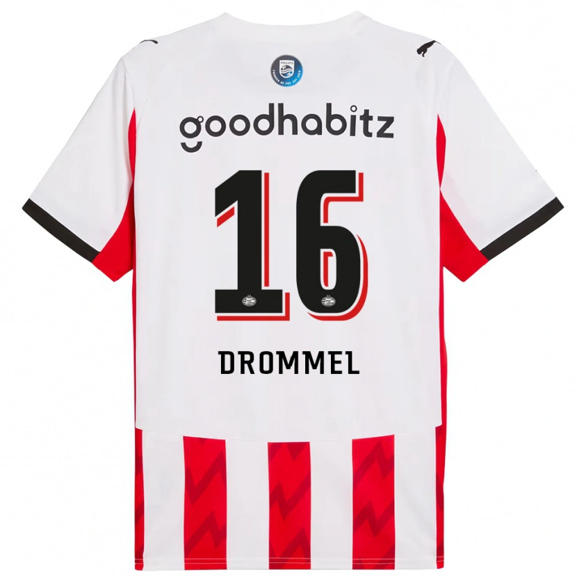 Danxen Kinder Joel Drommel #16 Rot Weiß Heimtrikot Trikot 2025/26 T-Shirt Schweiz
