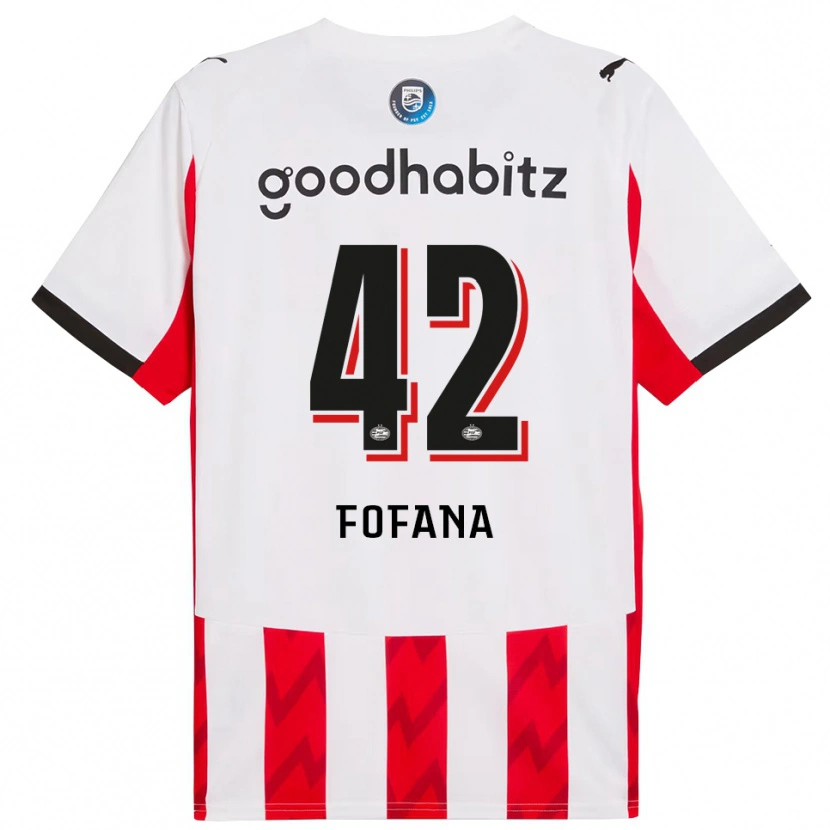 Danxen Kinder Fode Fofana #42 Rot Weiß Heimtrikot Trikot 2025/26 T-Shirt Schweiz