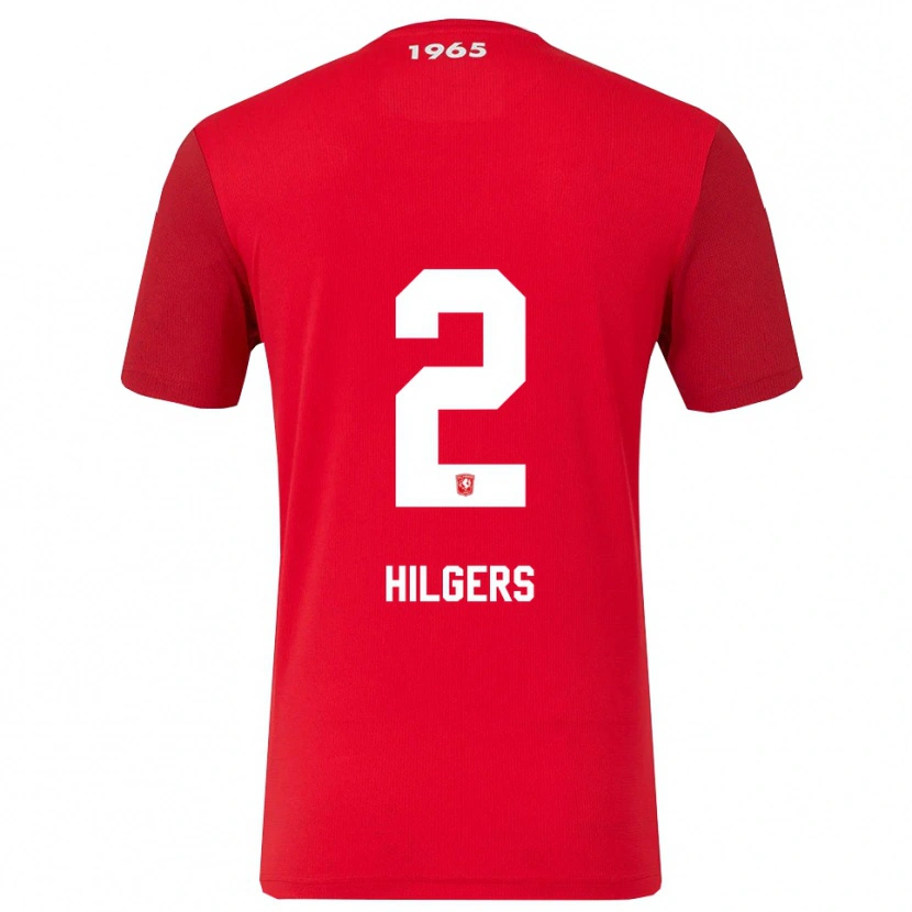 Danxen Kinder Mees Hilgers #2 Rot Weiß Heimtrikot Trikot 2025/26 T-Shirt Schweiz