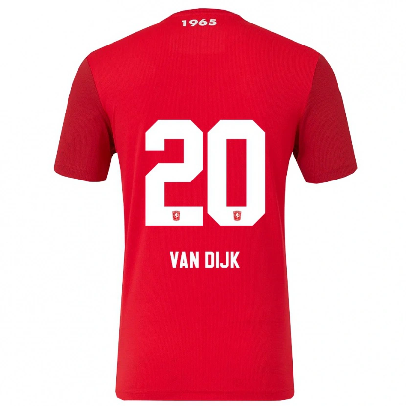 Danxen Kinder Nikee Van Dijk #20 Rot Weiß Heimtrikot Trikot 2025/26 T-Shirt Schweiz