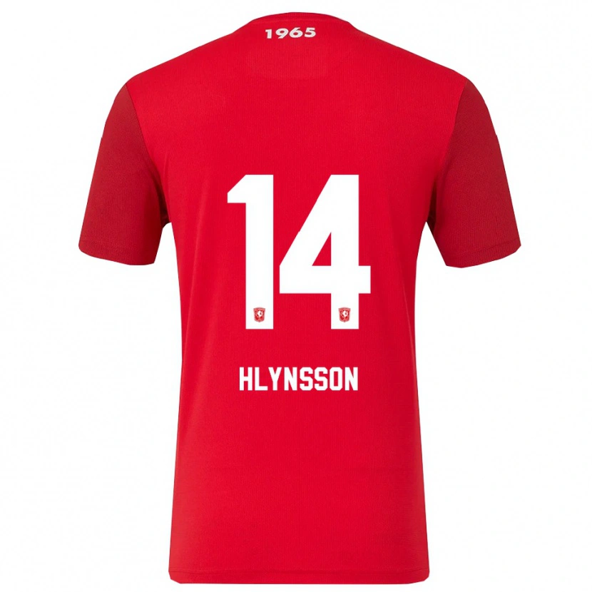 Danxen Kinder Kristian Hlynsson #14 Rot Weiß Heimtrikot Trikot 2025/26 T-Shirt Schweiz