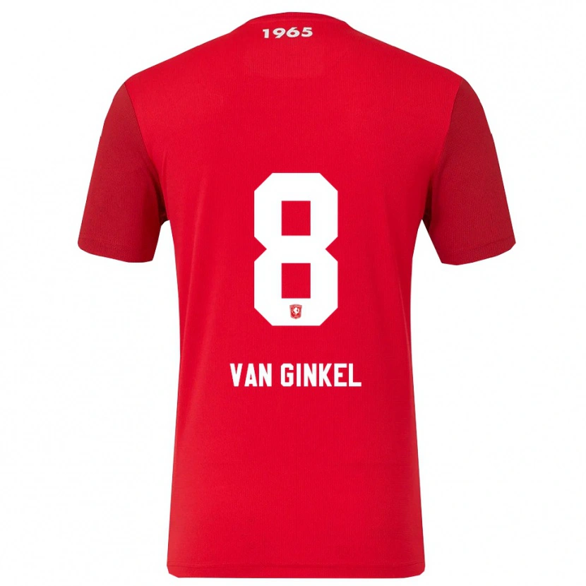 Danxen Kinder Danique Van Ginkel #8 Rot Weiß Heimtrikot Trikot 2025/26 T-Shirt Schweiz
