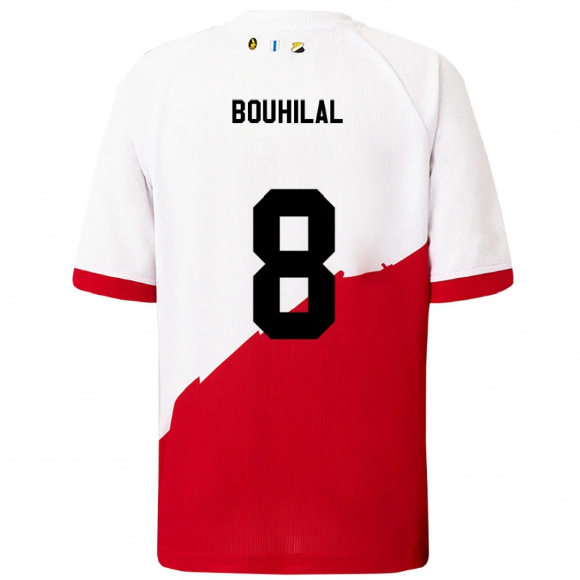 Danxen Kinder Mohammed Bouhilal #8 Weiß Rot Heimtrikot Trikot 2025/26 T-Shirt Schweiz