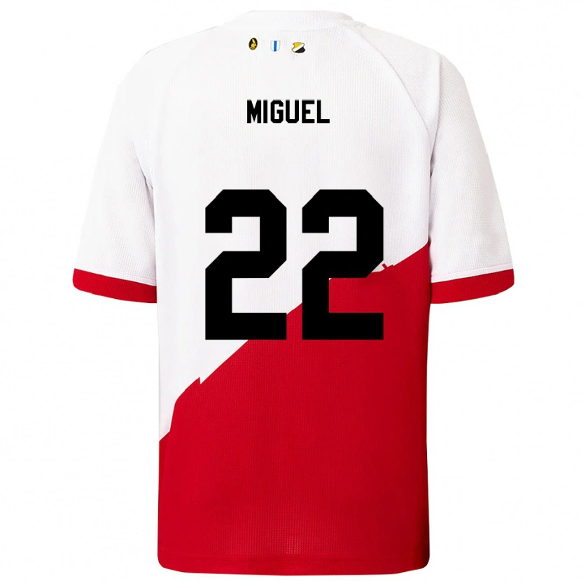 Danxen Kinder Miguel Rodríguez #22 Weiß Rot Heimtrikot Trikot 2025/26 T-Shirt Schweiz