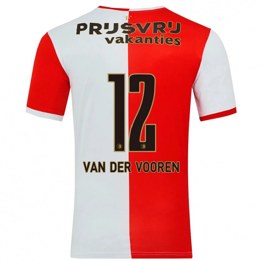 Danxen Kinder Remy Van Der Vooren #12 Rot Weiß Heimtrikot Trikot 2025/26 T-Shirt Schweiz