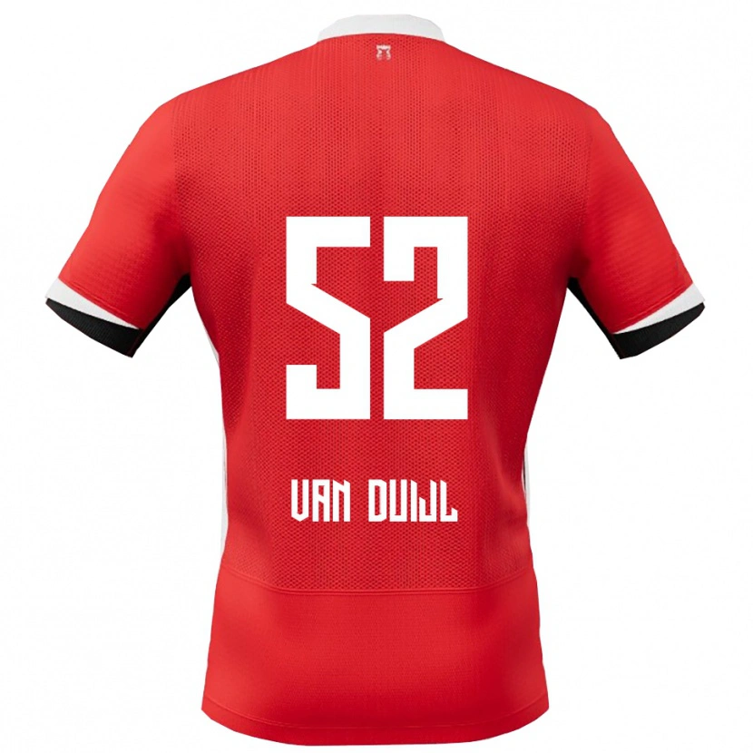 Danxen Kinder Billy Van Duijl #52 Rot Weiß Heimtrikot Trikot 2025/26 T-Shirt Schweiz