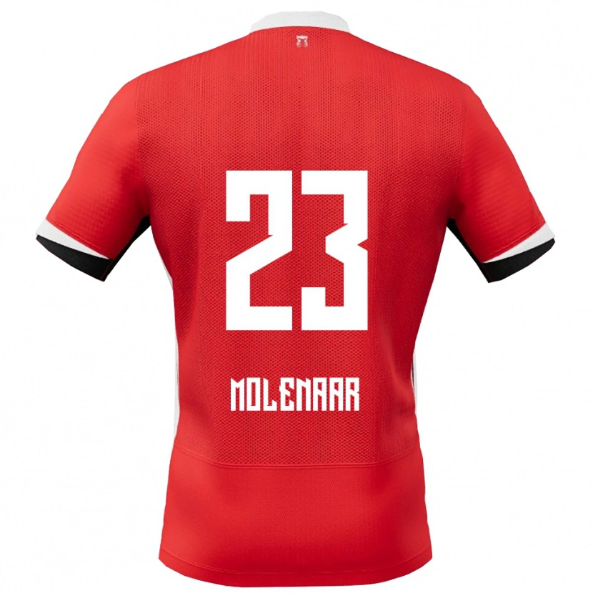 Danxen Kinder Finn Molenaar #23 Rot Weiß Heimtrikot Trikot 2025/26 T-Shirt Schweiz