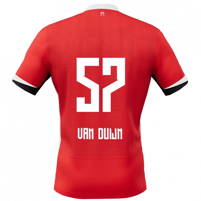 Danxen Kinder Sem Van Duijn #57 Rot Weiß Heimtrikot Trikot 2025/26 T-Shirt Schweiz