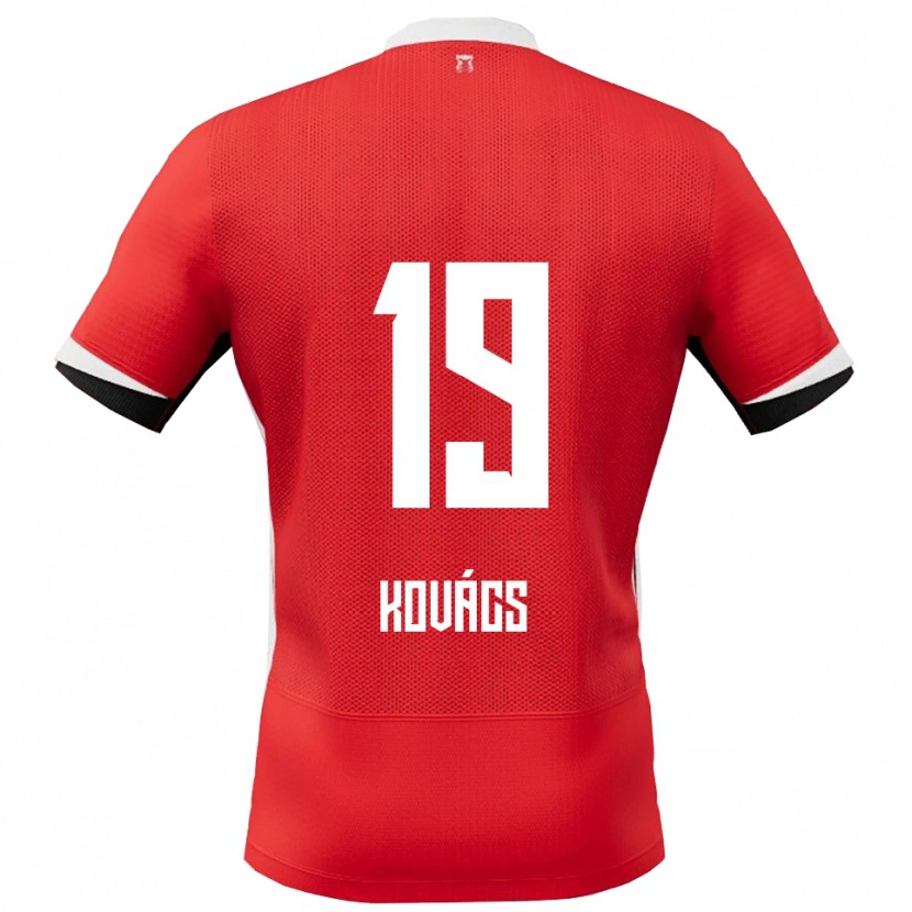 Danxen Kinder Bendegúz Kovács #19 Rot Weiß Heimtrikot Trikot 2025/26 T-Shirt Schweiz