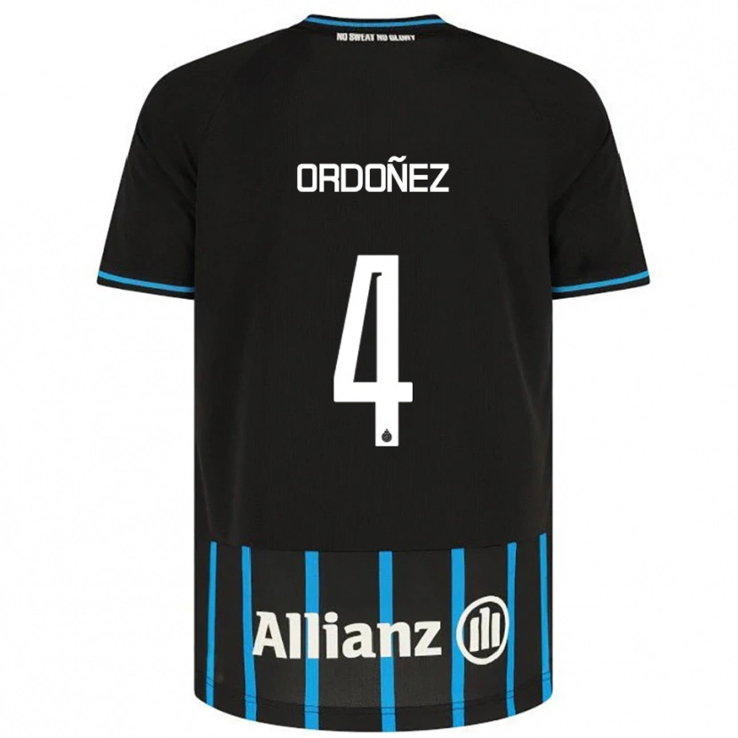 Danxen Kinder Joel Ordóñez #4 Schwarz Blau Heimtrikot Trikot 2025/26 T-Shirt Schweiz