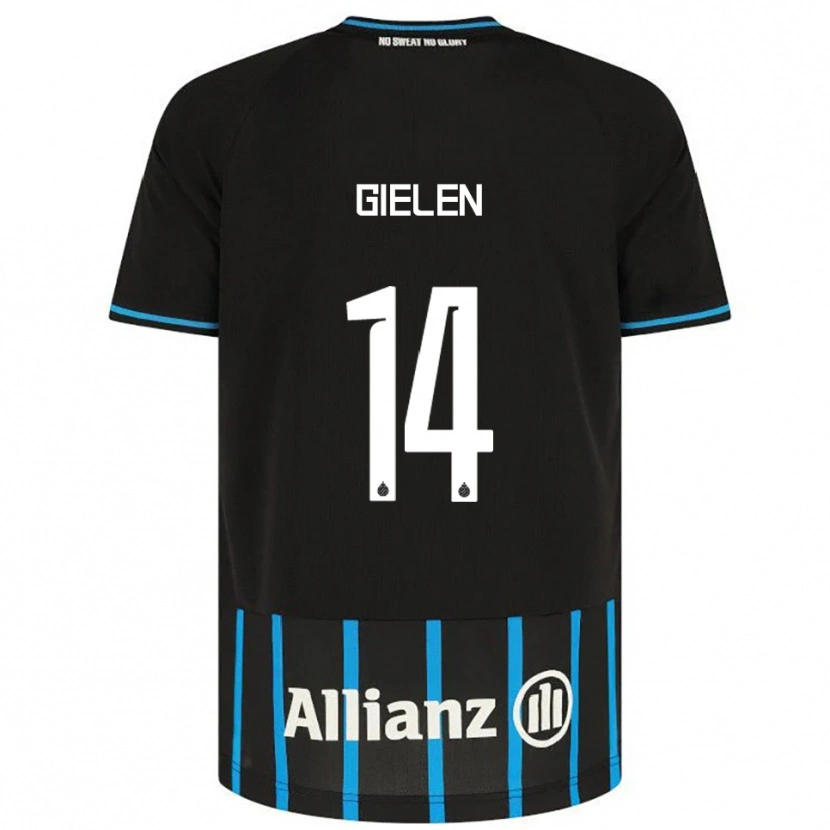 Danxen Kinder Sterre Gielen #14 Schwarz Blau Heimtrikot Trikot 2025/26 T-Shirt Schweiz
