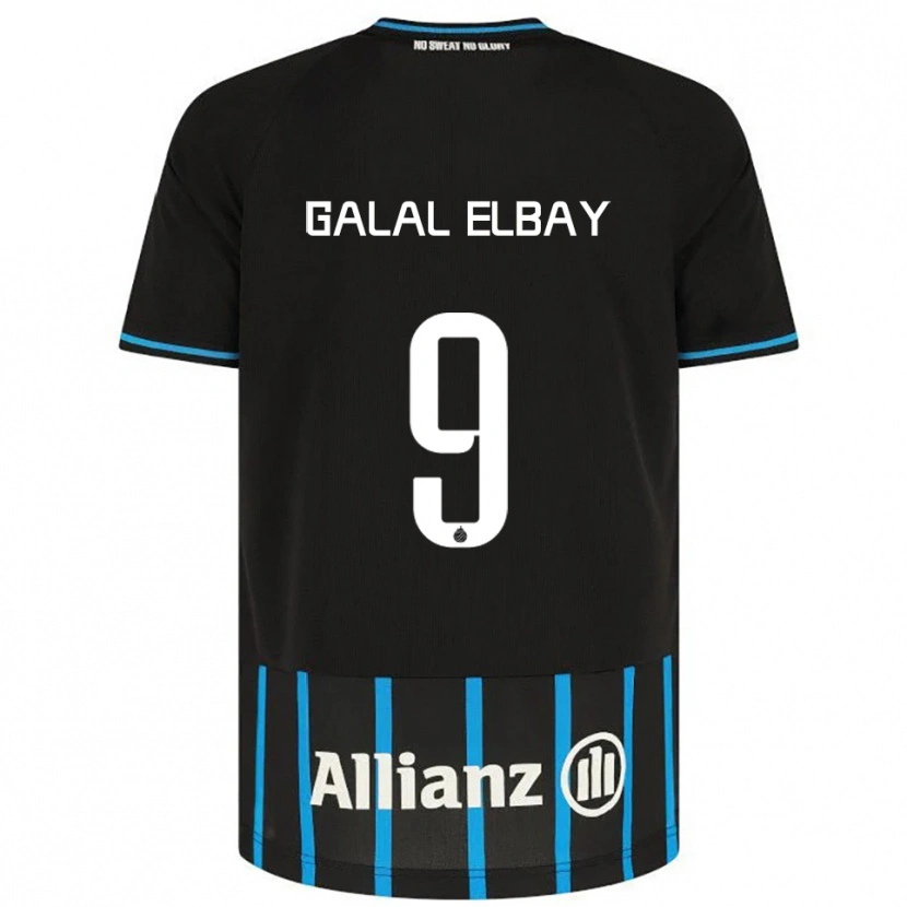 Danxen Kinder Mohamed Galal Elbay #9 Schwarz Blau Heimtrikot Trikot 2025/26 T-Shirt Schweiz