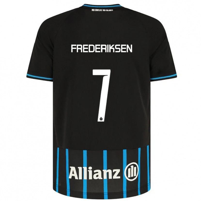 Danxen Kinder Rebekka Frederiksen #7 Schwarz Blau Heimtrikot Trikot 2025/26 T-Shirt Schweiz