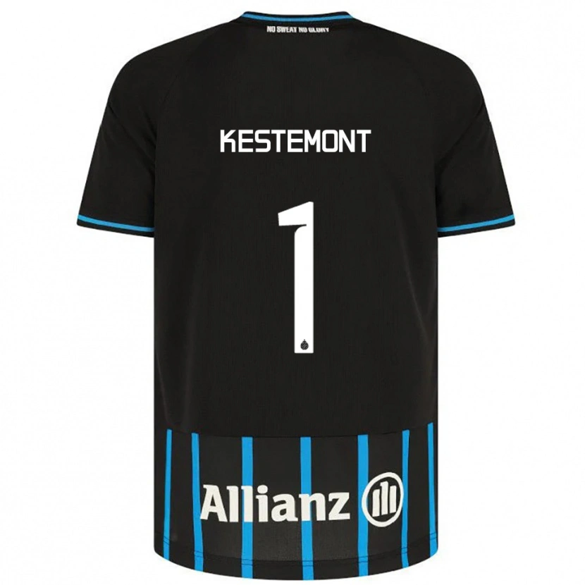 Danxen Kinder Thibeau Kestemont #1 Schwarz Blau Heimtrikot Trikot 2025/26 T-Shirt Schweiz
