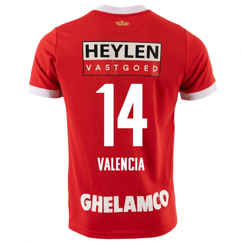 Danxen Kinder Anthony Valencia #14 Rot Weiß Heimtrikot Trikot 2025/26 T-Shirt Schweiz