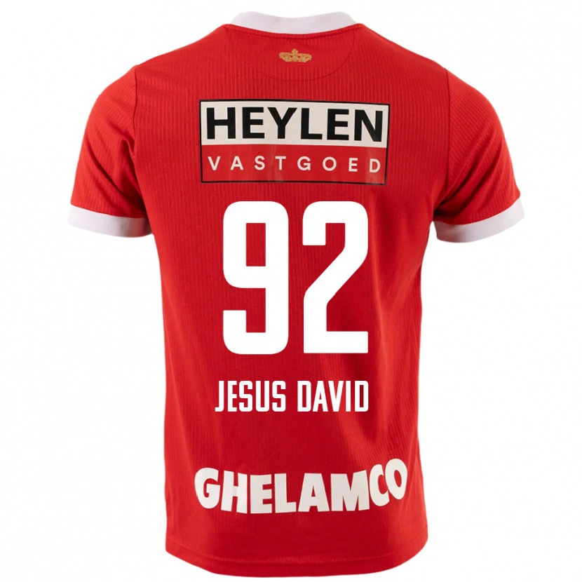 Danxen Kinder Gabriel Jesus David #92 Rot Weiß Heimtrikot Trikot 2025/26 T-Shirt Schweiz