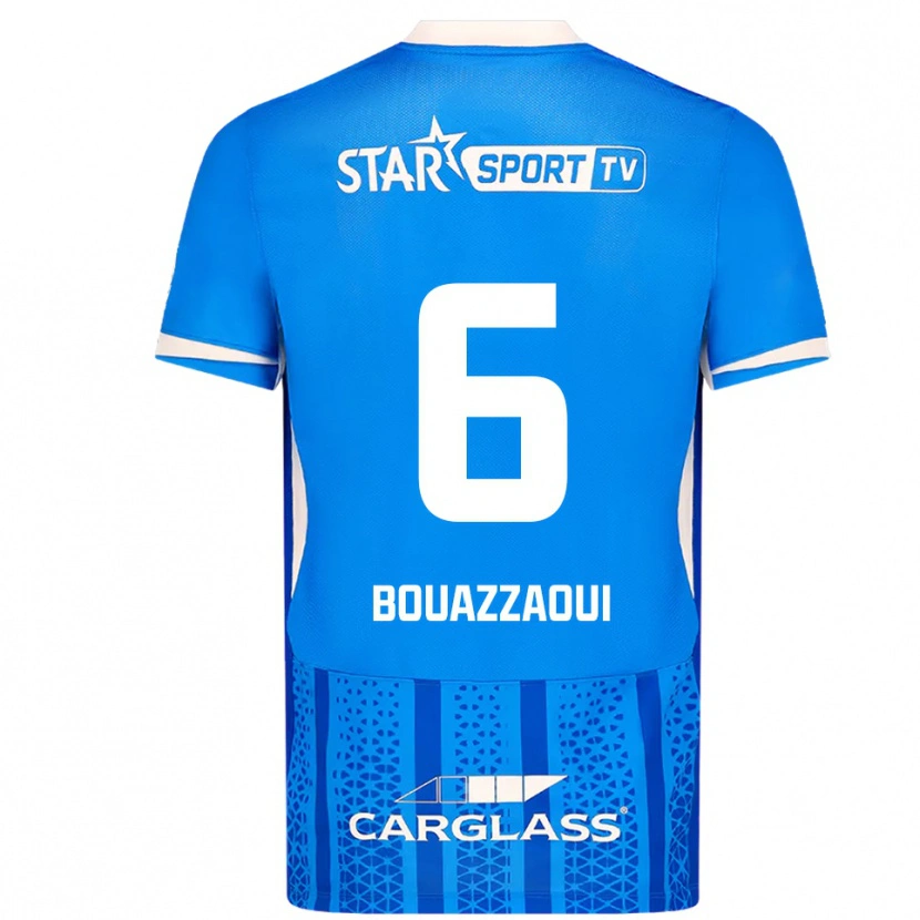 Danxen Kinder Ilyas Bouazzaoui #6 Blau Weiß Heimtrikot Trikot 2025/26 T-Shirt Schweiz