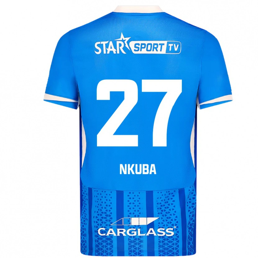 Danxen Kinder Ken Nkuba #27 Blau Weiß Heimtrikot Trikot 2025/26 T-Shirt Schweiz