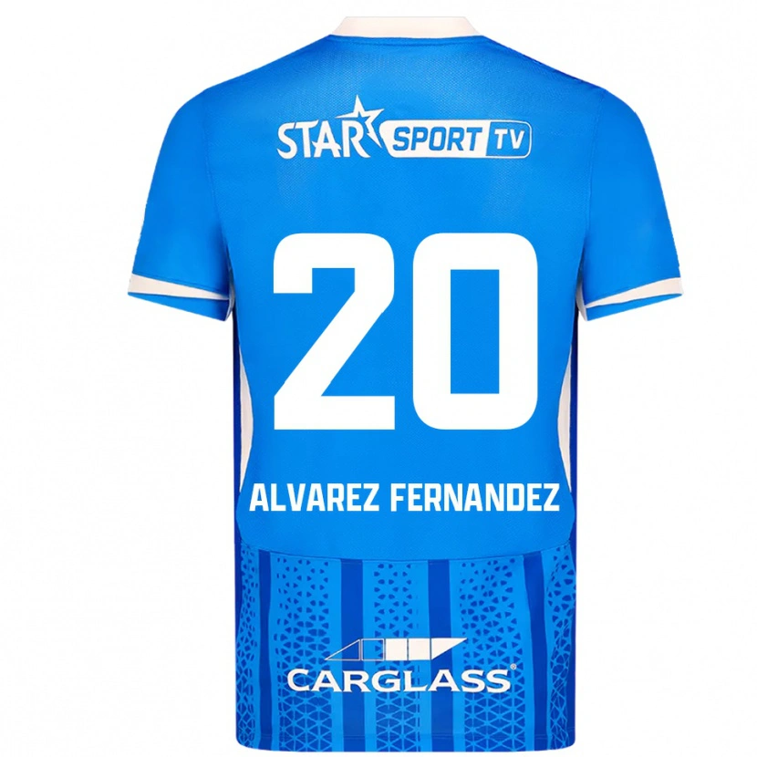 Danxen Kinder Loïc Alvarez Fernandez #20 Blau Weiß Heimtrikot Trikot 2025/26 T-Shirt Schweiz