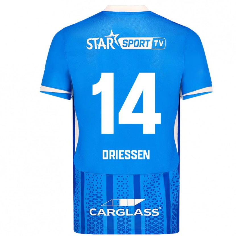 Danxen Kinder Jelle Driessen #14 Blau Weiß Heimtrikot Trikot 2025/26 T-Shirt Schweiz