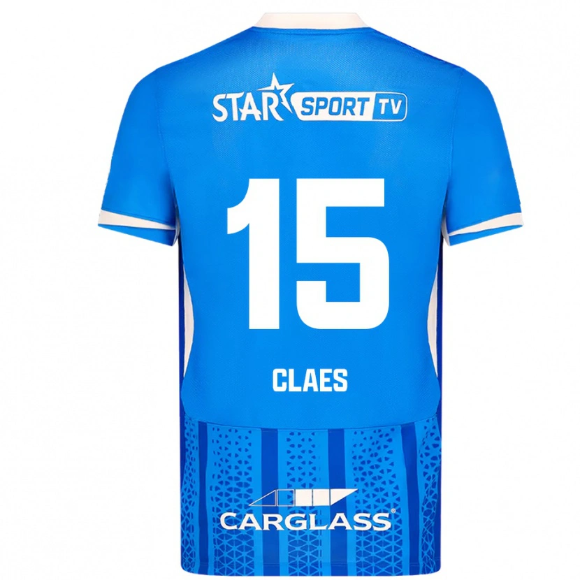 Danxen Kinder Thomas Claes #15 Blau Weiß Heimtrikot Trikot 2025/26 T-Shirt Schweiz