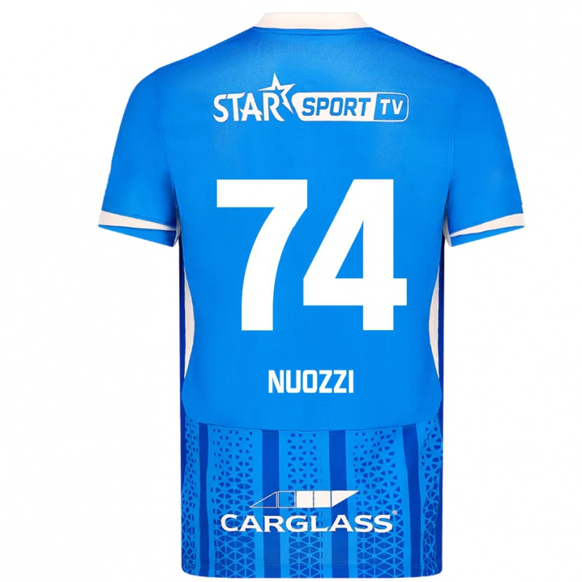Danxen Kinder Cédric Nuozzi #74 Blau Weiß Heimtrikot Trikot 2025/26 T-Shirt Schweiz