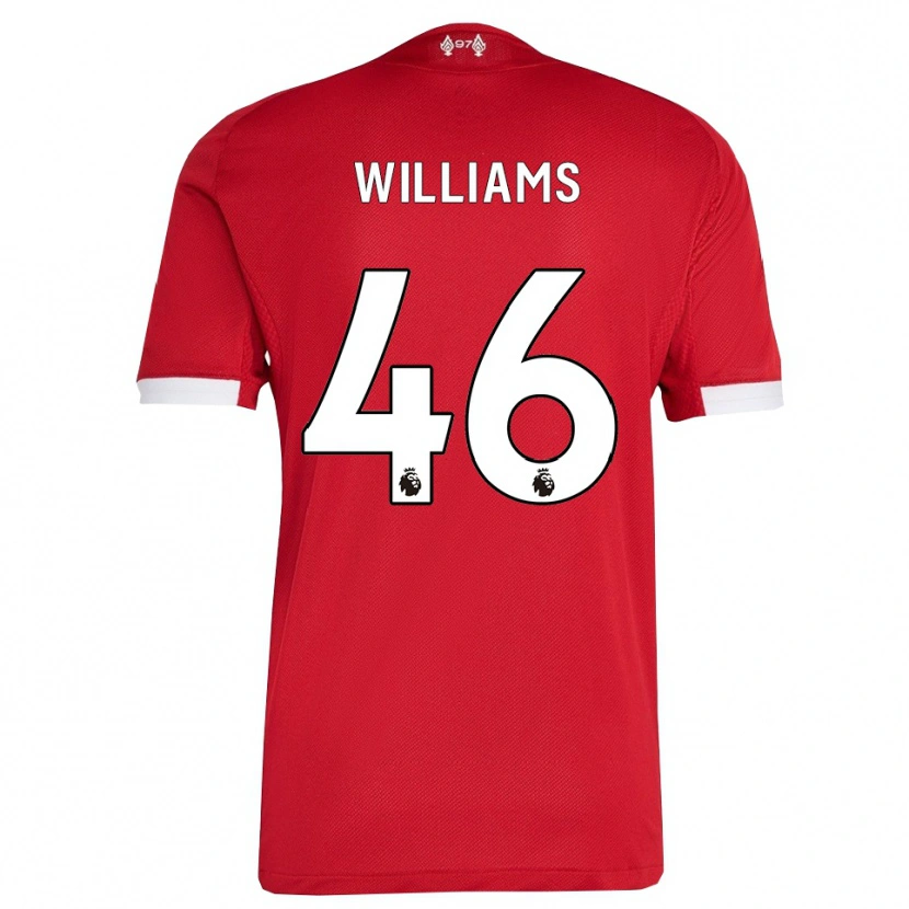 Danxen Kinder Rhys Williams #46 Rot Weiß Heimtrikot Trikot 2025/26 T-Shirt Schweiz