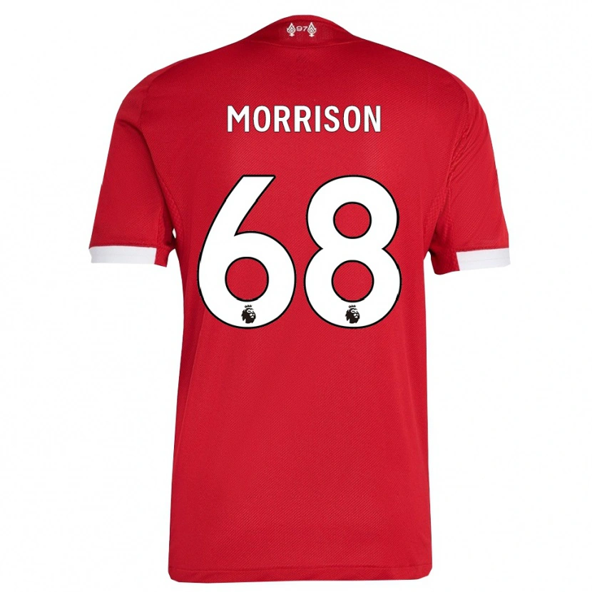 Danxen Kinder Kieran Morrison #68 Rot Weiß Heimtrikot Trikot 2025/26 T-Shirt Schweiz