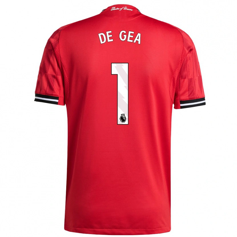 Danxen Kinder David De Gea #1 Rot Schwarz Weiß Heimtrikot Trikot 2025/26 T-Shirt Schweiz