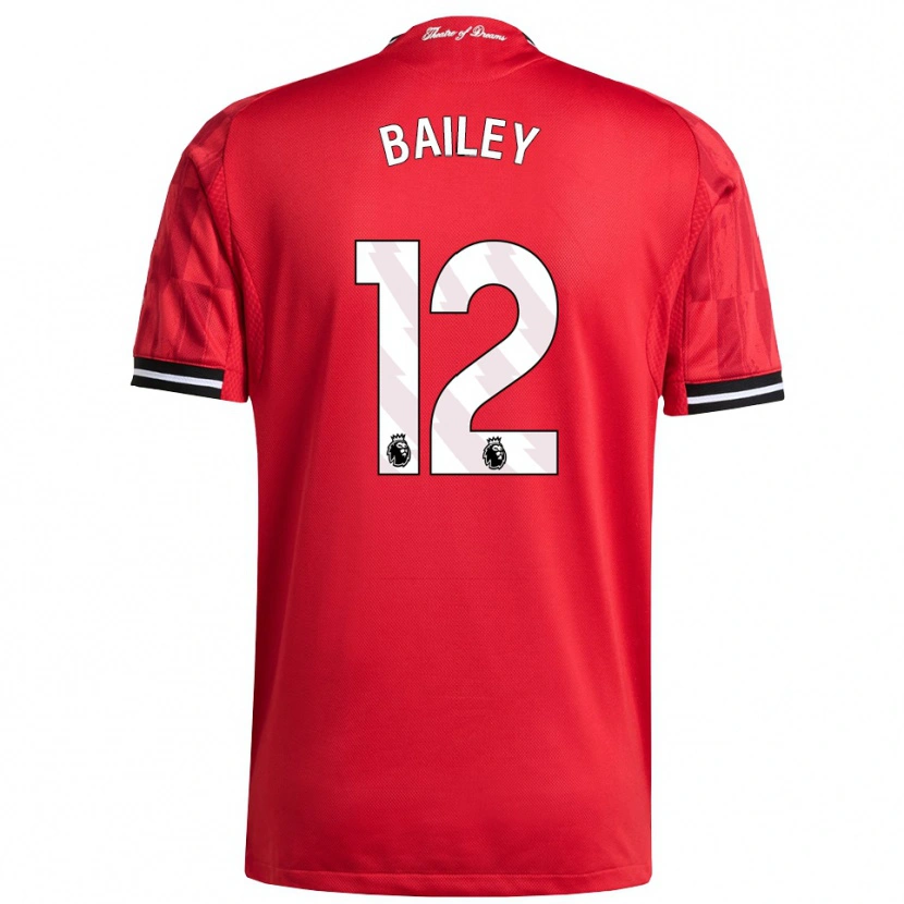 Danxen Kinder James Bailey #12 Rot Schwarz Weiß Heimtrikot Trikot 2025/26 T-Shirt Schweiz