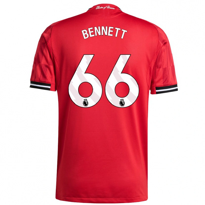 Danxen Kinder Rhys Bennett #66 Rot Schwarz Weiß Heimtrikot Trikot 2025/26 T-Shirt Schweiz