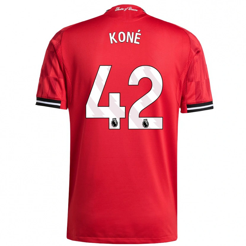 Danxen Kinder Sékou Koné #42 Rot Schwarz Weiß Heimtrikot Trikot 2025/26 T-Shirt Schweiz