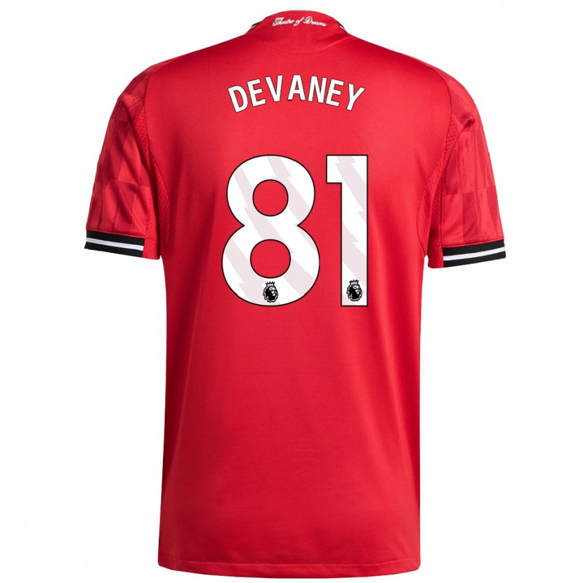 Danxen Kinder Jacob Devaney #81 Rot Schwarz Weiß Heimtrikot Trikot 2025/26 T-Shirt Schweiz