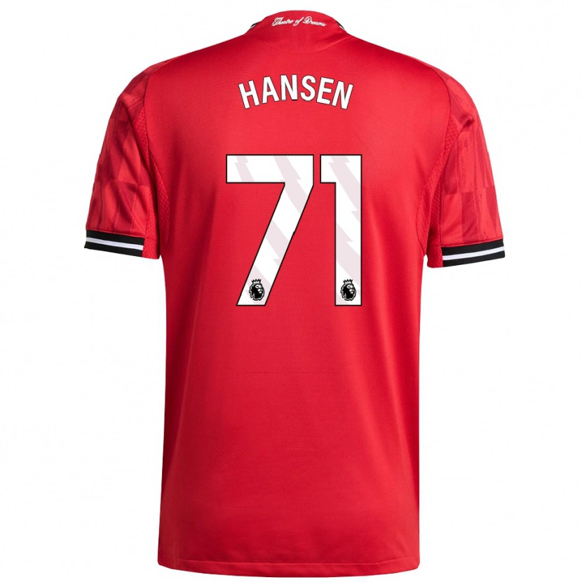 Danxen Kinder Isak Hansen-Aaroen #71 Rot Schwarz Weiß Heimtrikot Trikot 2025/26 T-Shirt Schweiz